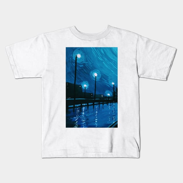 Blue Reflections Kids T-Shirt by emmawtj